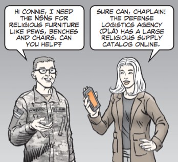 Connie helps chaplain